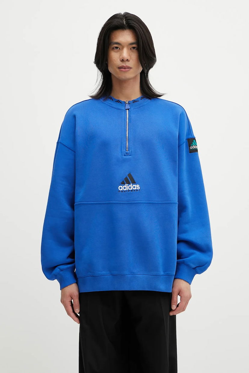 Sweatshirt adidas Originals adidas Originals EQT Fleece HZ Half-Zip Sweatshirt Blå | JD0643