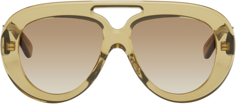 Solglasögon Loewe Round Spoiler Aviator Sunglasses Brun | LW40144UM5596F 840126839418