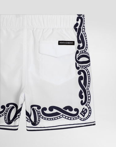 Badkläder Dolce & Gabbana Dolce & Gabbana Bandanna Print Swim Trunks Vit | L1J818ON04NHA9RB, 3