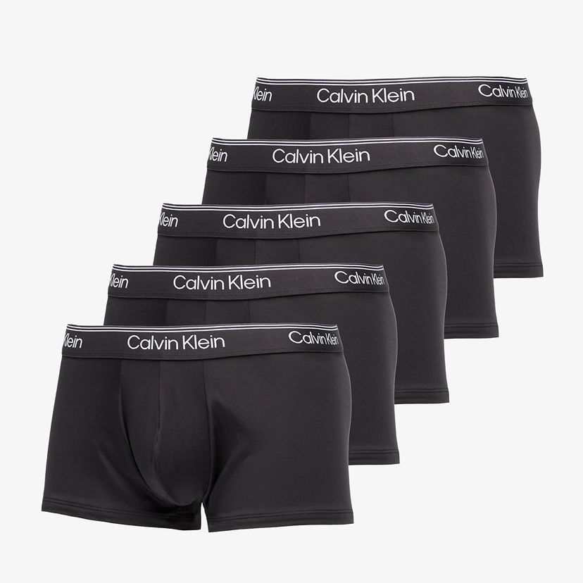 Boxare CALVIN KLEIN Microfiber Stretch Low Rise Trunk 5-Pack Black Svart | LV00NB4412 UB1