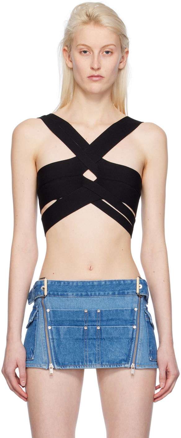 Behå Dion Lee Harness Bralette Svart | A7770PS24