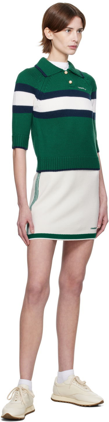 Sweater Casablanca Casablanca Colorblock Polo Grön | WPS25-KW-826-01, 3