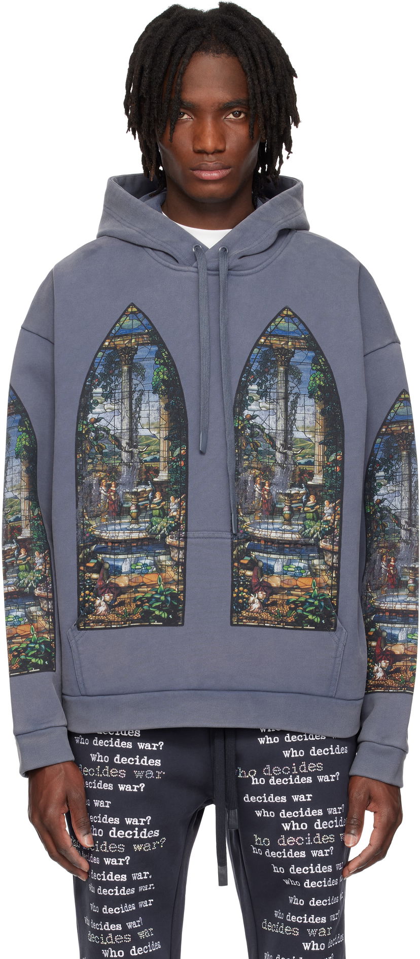 Sweatshirt Who Decides War Apparent Graphic Print Hoodie Grå | 1110040010SS25