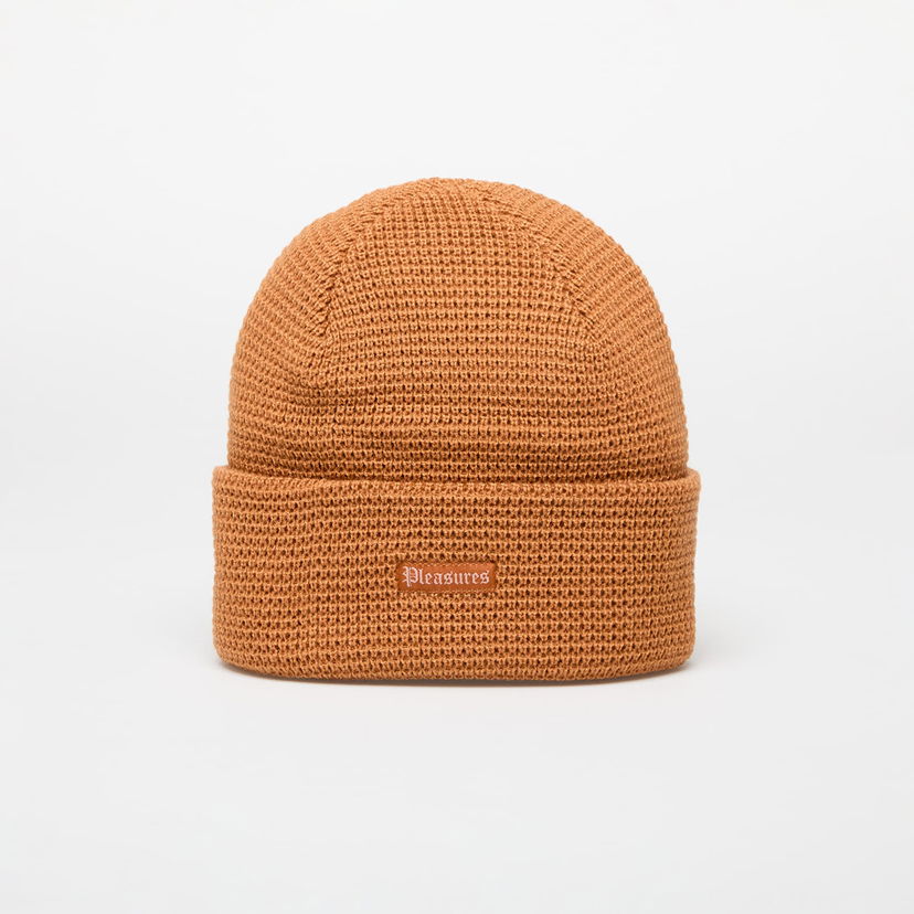 Mössa Pleasures Waffle Knit Beanie Brun | P24W056 RUST