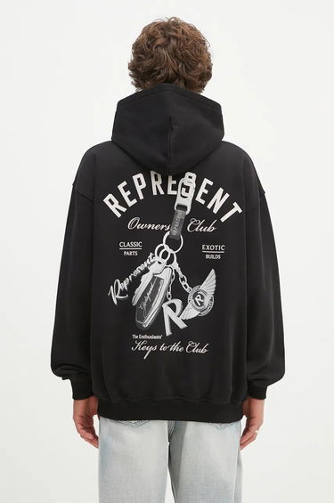 Sweatshirt Represent Clo Represent Keys To The Club Hoodie With Print Svart | MLM4240.001, 0