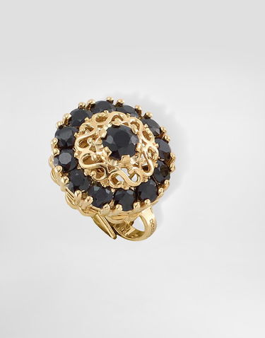 Örhängen Dolce & Gabbana Dolce & Gabbana Sicily 18K Gold Earrings with Black Sapphires Svart | WEKS4GWSAB4ZOO00, 1