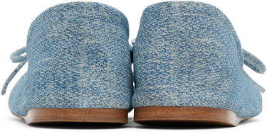 Kläder JW Anderson JW Anderson Calf Suede Print Ballerina Flats Blå | BL0031-LA0238, 1