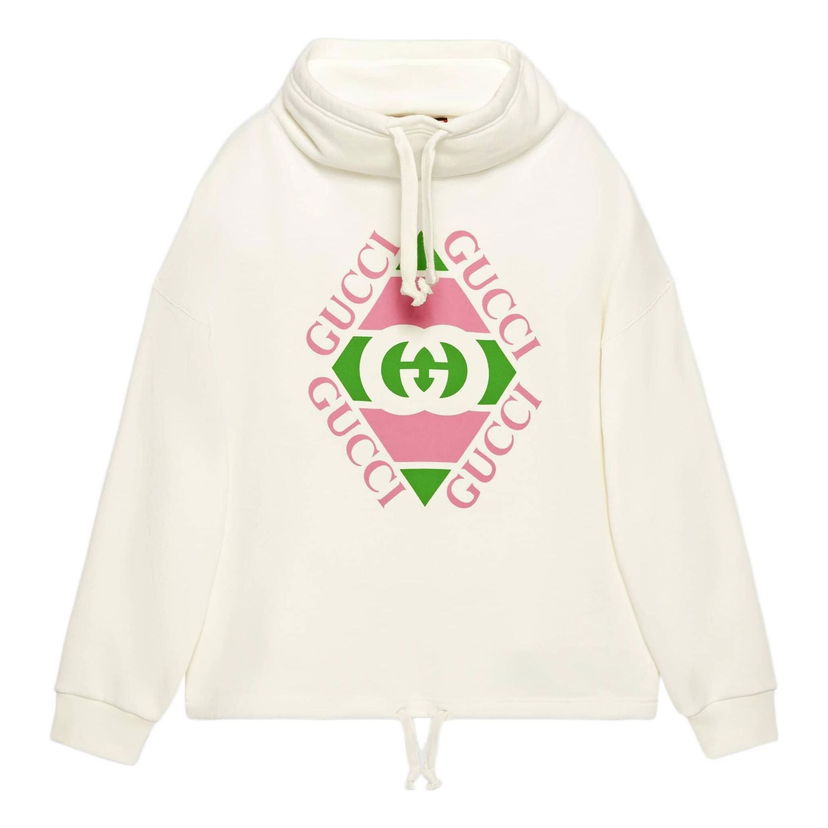 Sweatshirt Gucci Gucci Vintage Logo Cotton Sweatshirt Vit | 717417-XJEV6-9095