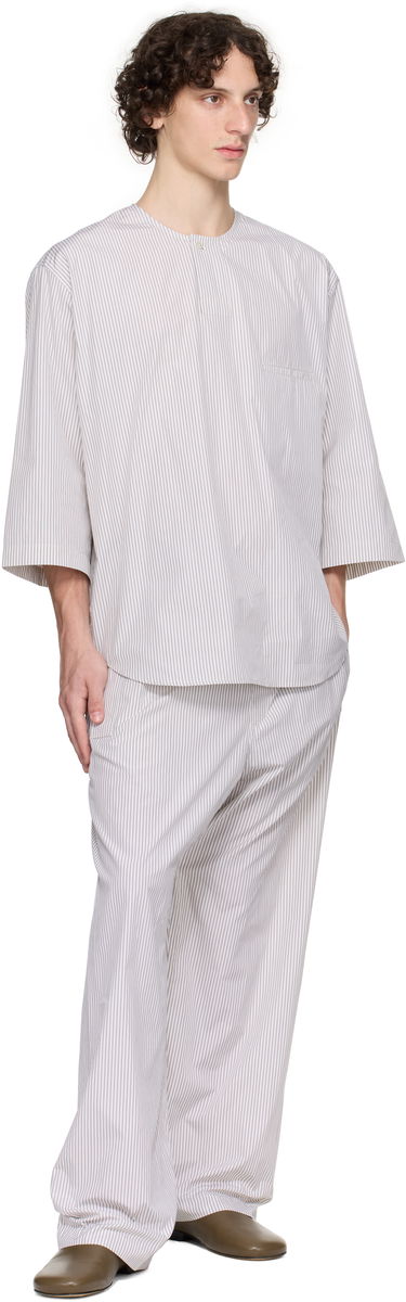 T-shirt LEMAIRE Lemaire Short Sleeve Henley Vit | TO1326 LF1409, 3