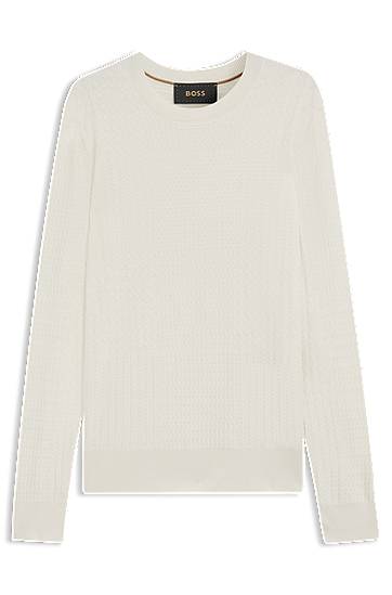 Sweater BOSS Silk Sweater with Prince of Wales Check Vit | 50543228, 0