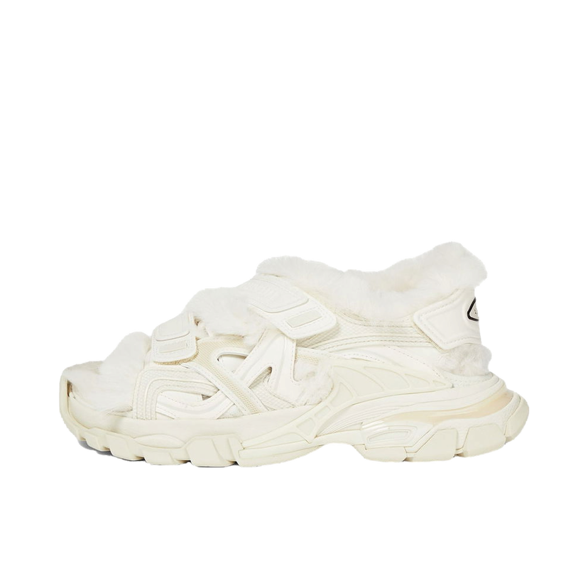 Sneakers och skor Balenciaga Track Sandal Fake Fur Beige W Vit | 668560W3CQ39700