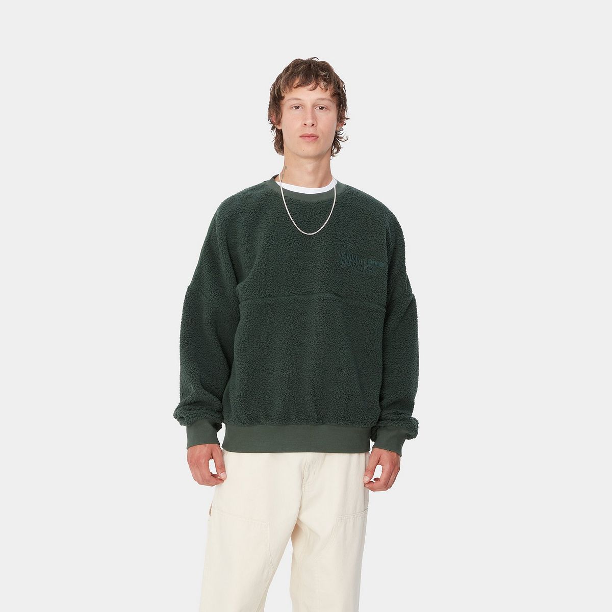 Sweatshirt Carhartt WIP Fleece Sweatshirt Grön | I033991_9, 0