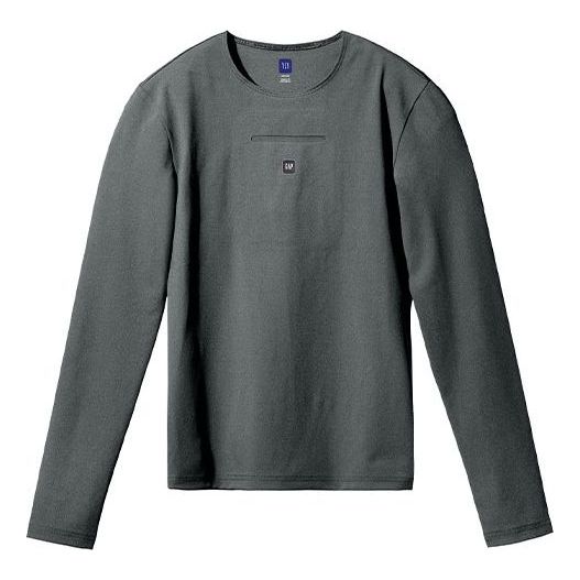 T-shirt GAP Gap SS22 Second Skin Long Sleeve T-Shirt Grå | YEEZY-SS22-119