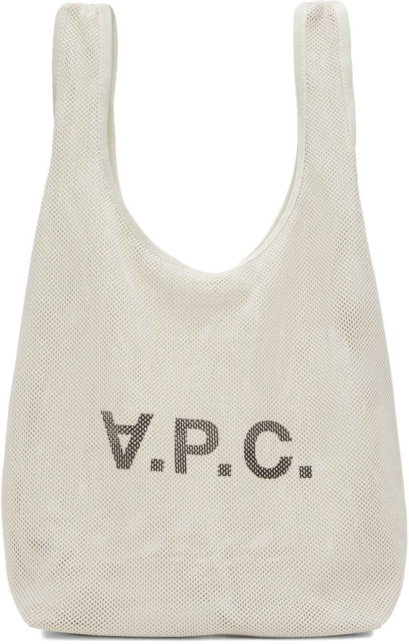 Tygpåse A.P.C. Rebound Shopping Tote Bag Vit | PSAEU-H61679