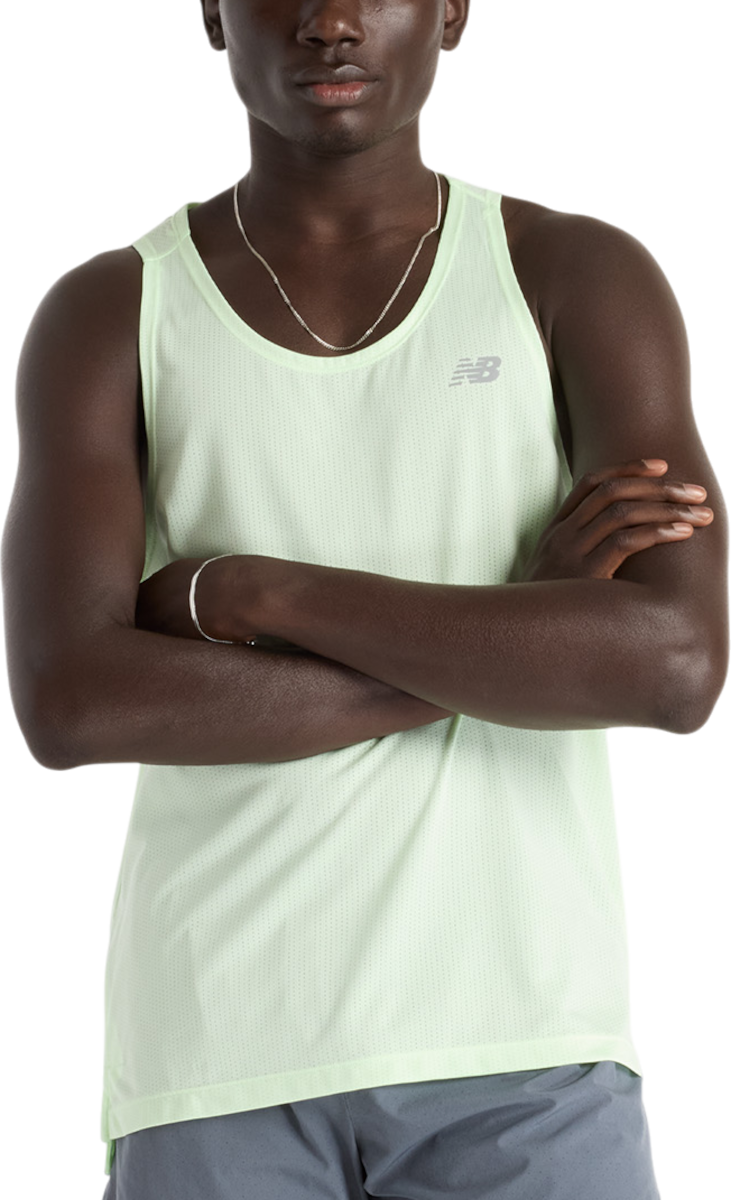 Linne New Balance Athletics Singlet Grön | mt41250-mew