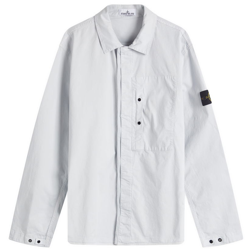 Skjorta Stone Island Stone Island Supima Cotton Twill Stretch-TC Button Shirt Jacket Grå | K1S151200033-V0041