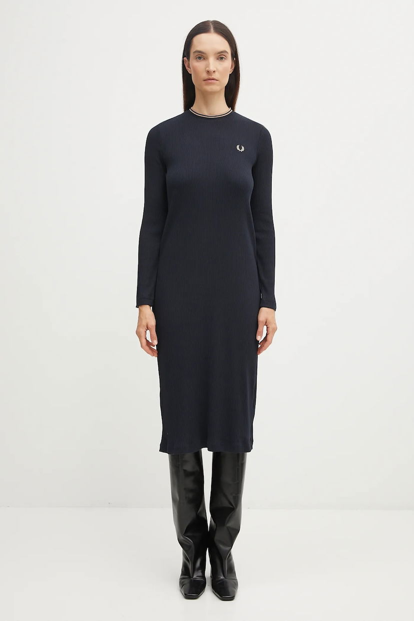 Klä Fred Perry Fred Perry Mini Dress Mörkblå | D1179