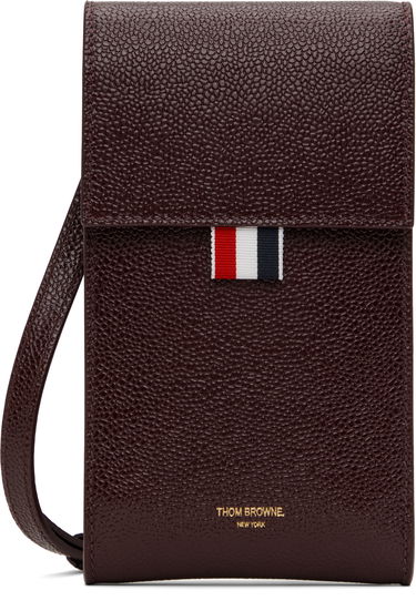 Plånbok Thom Browne Leather Crossbody Phone Pouch Brun | MAC113A-03542, 0