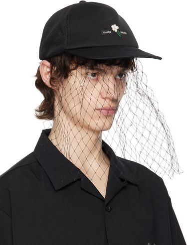 Keps UNDERCOVER UNDERCOVER Beaded Appliqué Baseball Cap with Veil Svart | UC1E4H04, 1