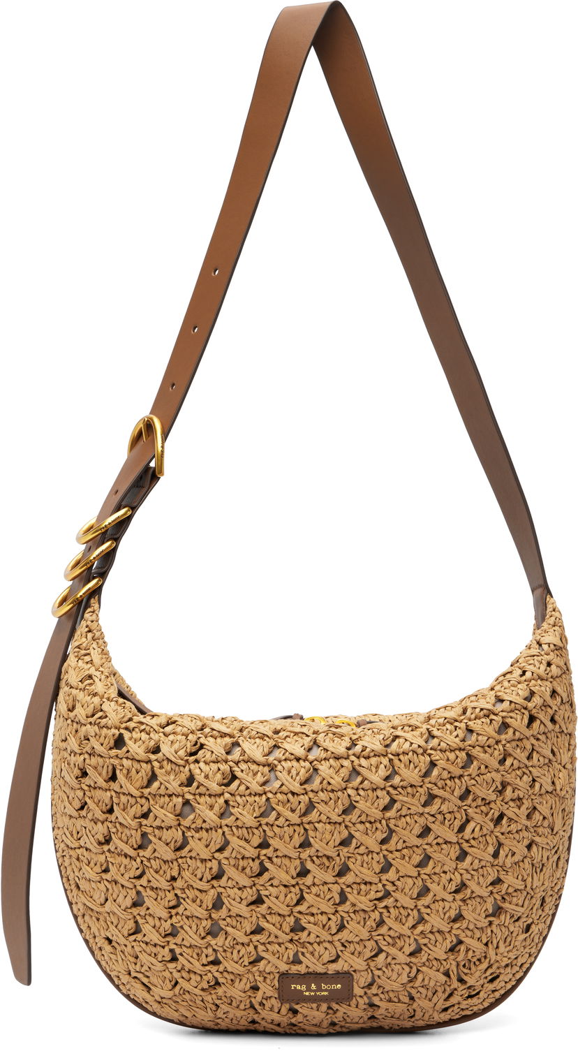 Axelväska rag & bone Rag & Bone Mercer Medium Crochet Shoulder Bag Beige | RF100902