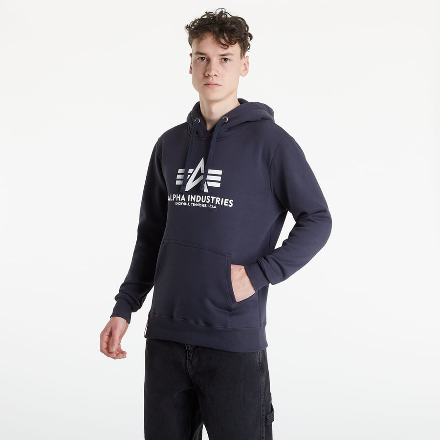 Sweatshirt Alpha Industries Basic Hoodie Mörkblå | 178312-02, 0