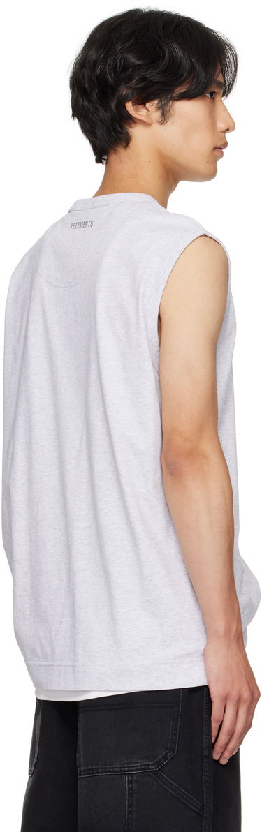 Linne VETEMENTS Vetements Oval Logo Jersey Tank Top Grå | UH76TR550G, 2