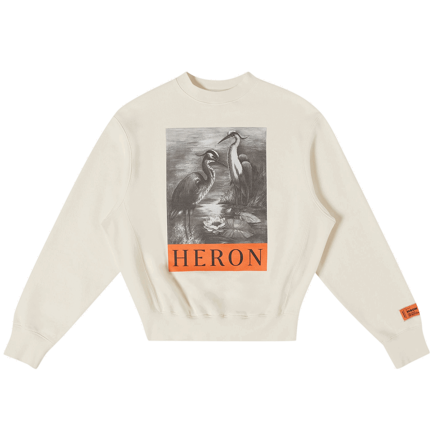 Sweater HERON PRESTON NF Heron Crewneck Vit | HWBA014C99JER0030110, 0
