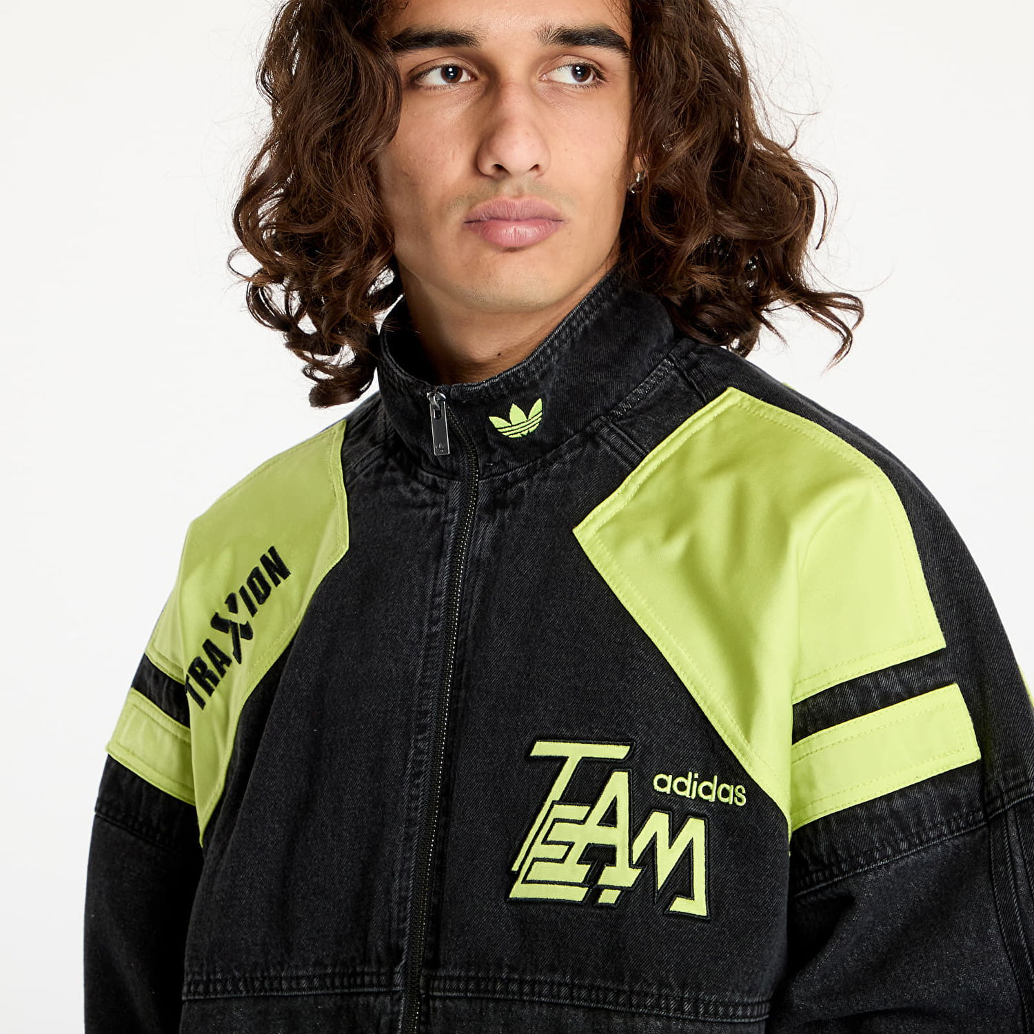 Jacka adidas Originals Adilenium Moto Denim Jacket Black Svart | JN0824, 1