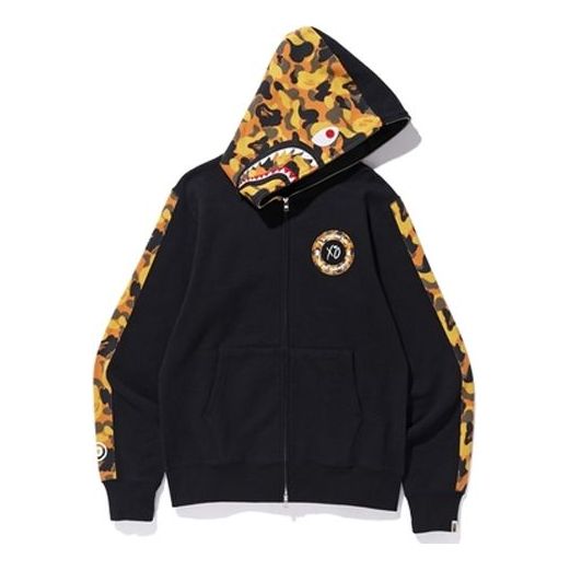 Sweatshirt BAPE BAPE x XO Shark Camo Full Zip Hoodie Svart | 1E70-115-904, 0