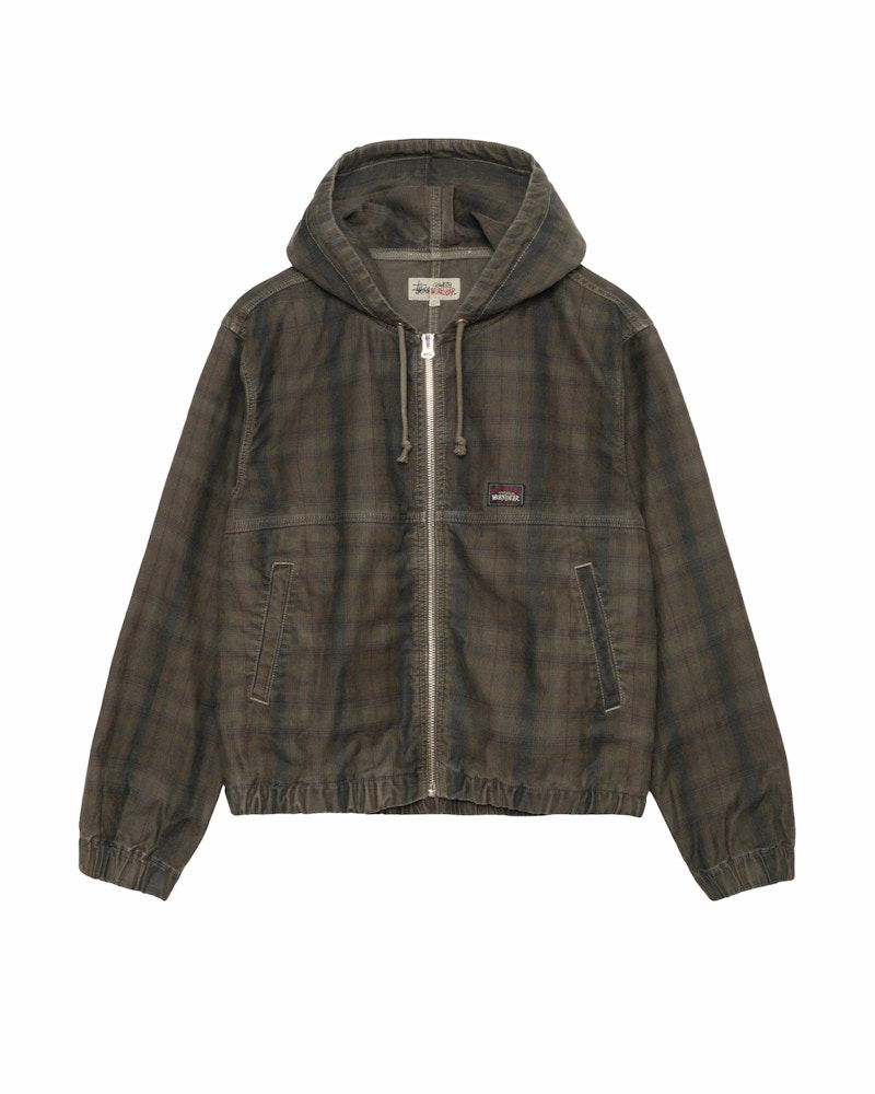 Vindjacka Stüssy Plaid Unlined Work Jacket Grön | 115768