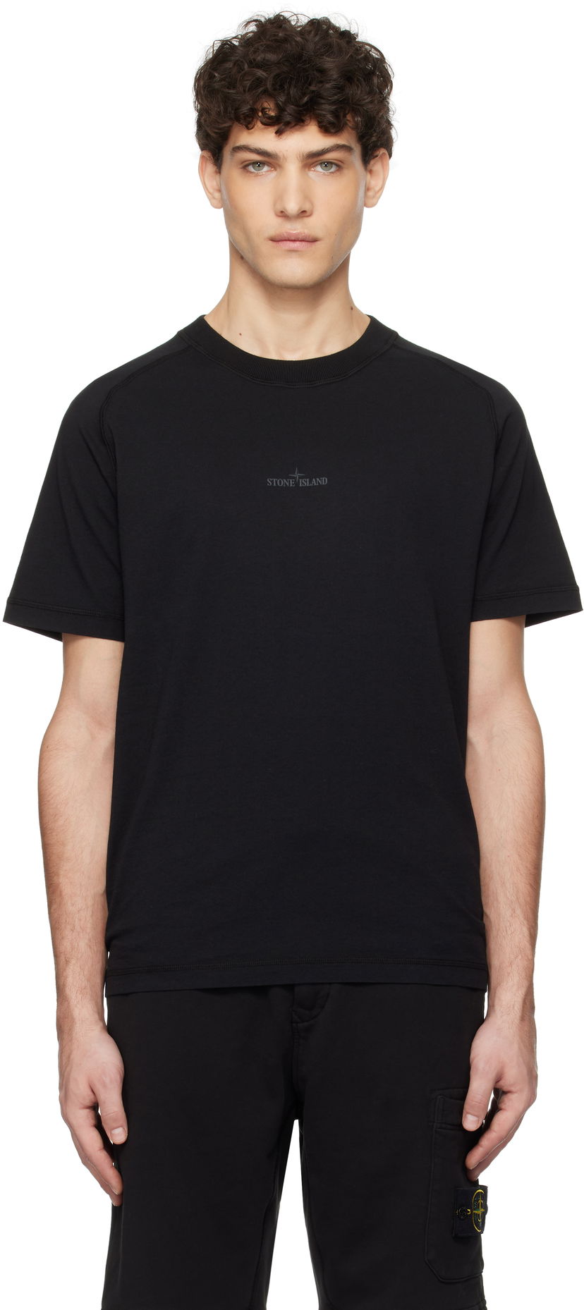 T-shirt Stone Island Stone Island Organic Cotton Jersey T-Shirt Svart | K1S15 2100020 S0080