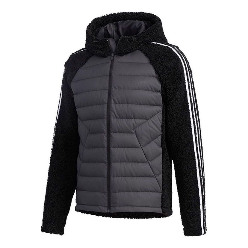 Pufferjacka adidas Originals Hybrid Padded Hooded Jacket Svart | GJ8754