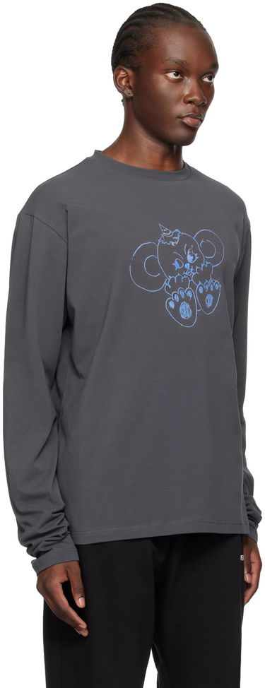 T-shirt We11done Monster Long Sleeve Graphic T-Shirt Grå | WD-TT2-24-757-U-CH, 1