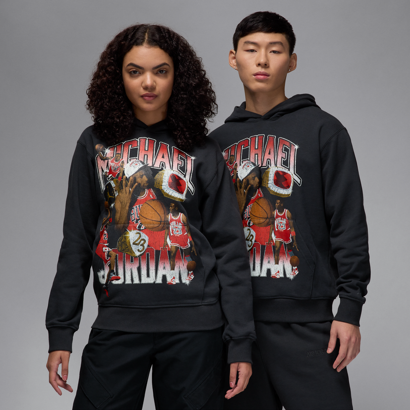 Sweatshirt Jordan Jordan Flight Fleece Graphic Print Hoodie Svart | HJ4396-045