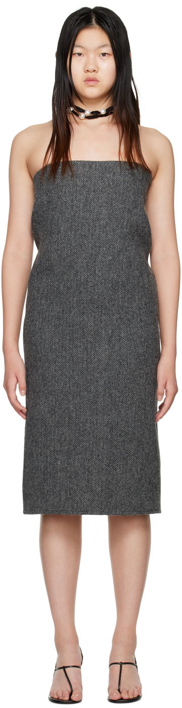 Klä We11done We11done Women's Strapless Midi Dress Grå | WD-OP3-22-194-W-GY