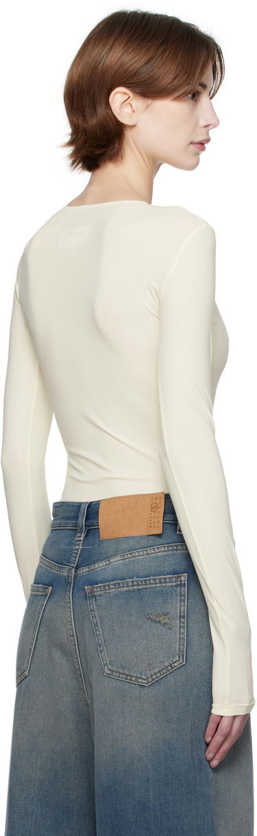 Kropp Maison Margiela MM6 Maison Margiela Jersey Lycra Bodysuit Beige | S62NA0077 S20518, 2