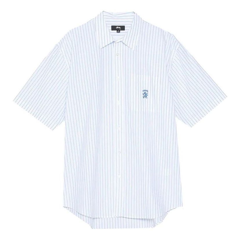 Skjorta Stüssy Stussy Boxy Striped Shirt Vit | 1110231