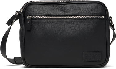 Axelväska Maison Margiela MM6 Maison Margiela Leather Messenger Bag Svart | SB6ZH0025 P8326, 0