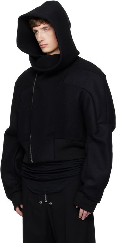 Bomberjacka Rick Owens Rick Owens Concordians Cropped Hooded Flight Bomber Jacket Svart | RU02E1761 WSF, 3