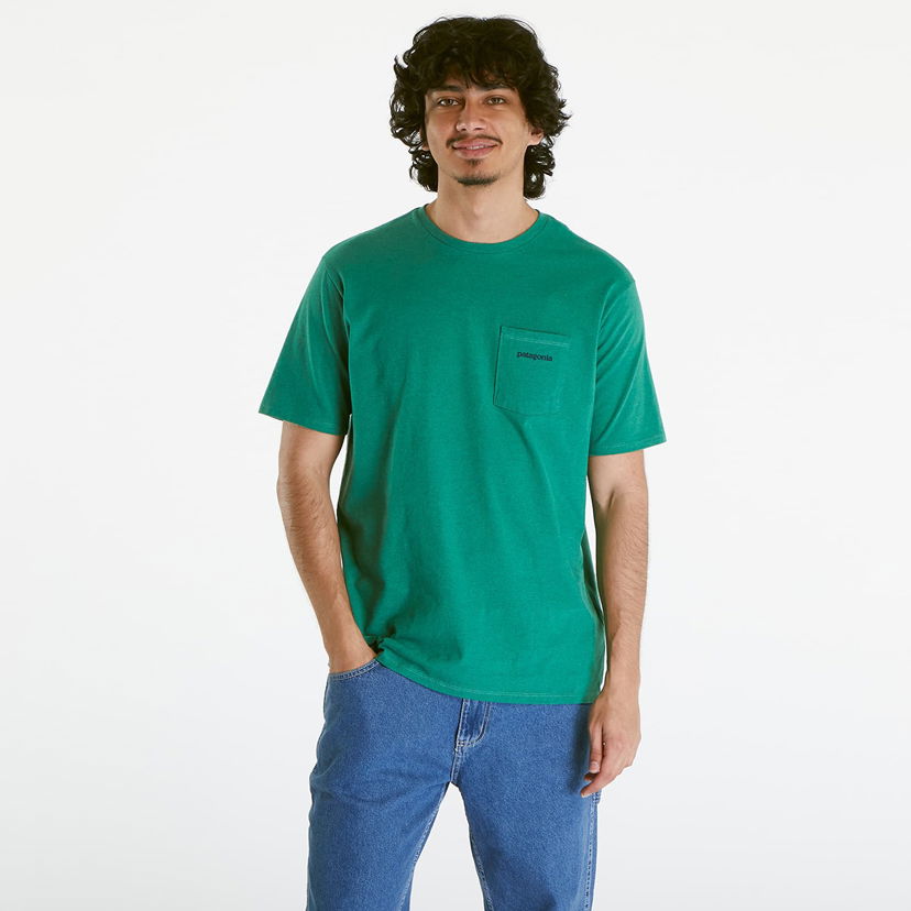 T-shirt Patagonia Boardshort Logo Pocket Responsibili-Tee Gather Green Grön | 37655 GTRN