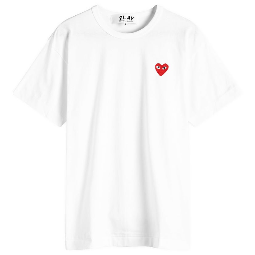 T-shirt Comme des Garçons Play Logo T-Shirt Vit | AX-T108-051-2