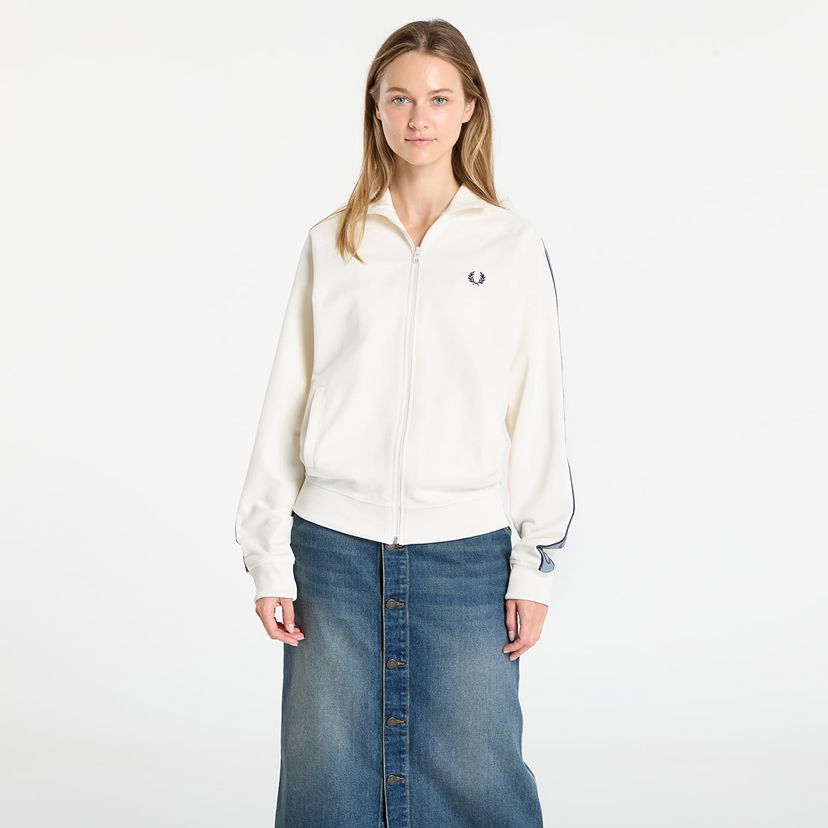 Jacka Fred Perry Fred Perry Contrast Tape Track Jacket Vit | J5557 729