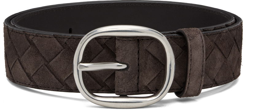 Bälten Bottega Veneta Bottega Veneta Intrecciato Suede Belt Brun | 837520V1QE12145