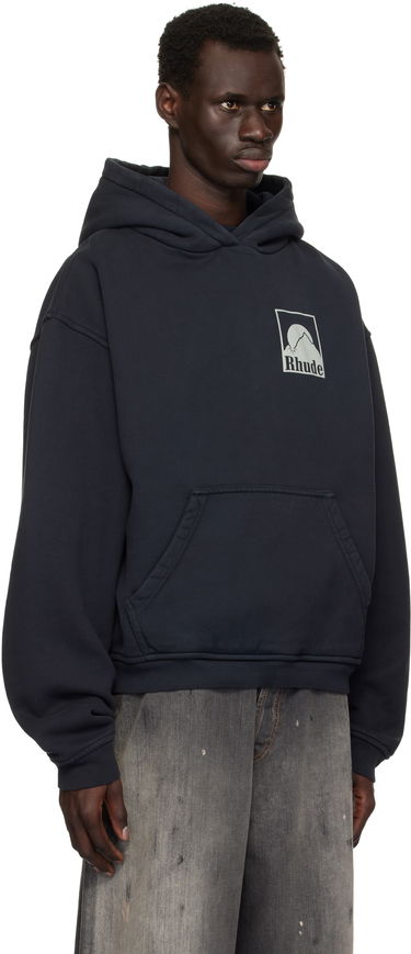 Sweatshirt Rhude Rhude Moonlight Badge Hoodie Mörkblå | RHPS25HO05012, 1