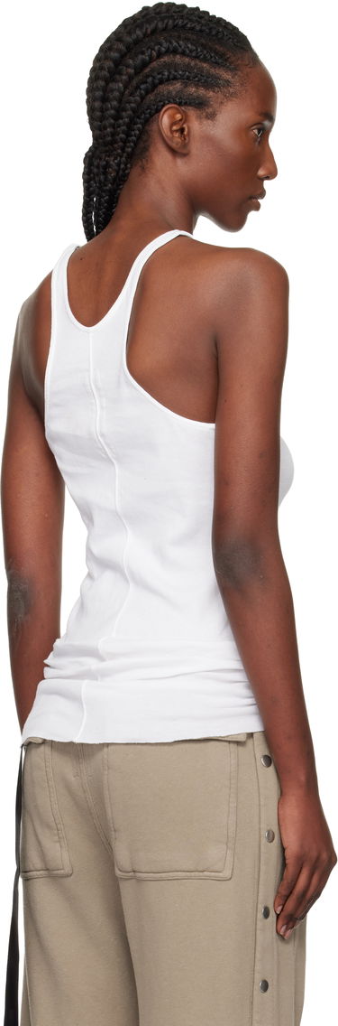 Linne Rick Owens Rick Owens DRKSHDW Concordians Ribbed Racer Back Tank Top Vit | DS02E7119 RN, 2