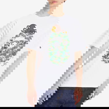 T-shirt BAPE A Bathing Ape ABC Camo Big Ape Head Graphic Tee Vit | 002TEL301002M-WGN, 2