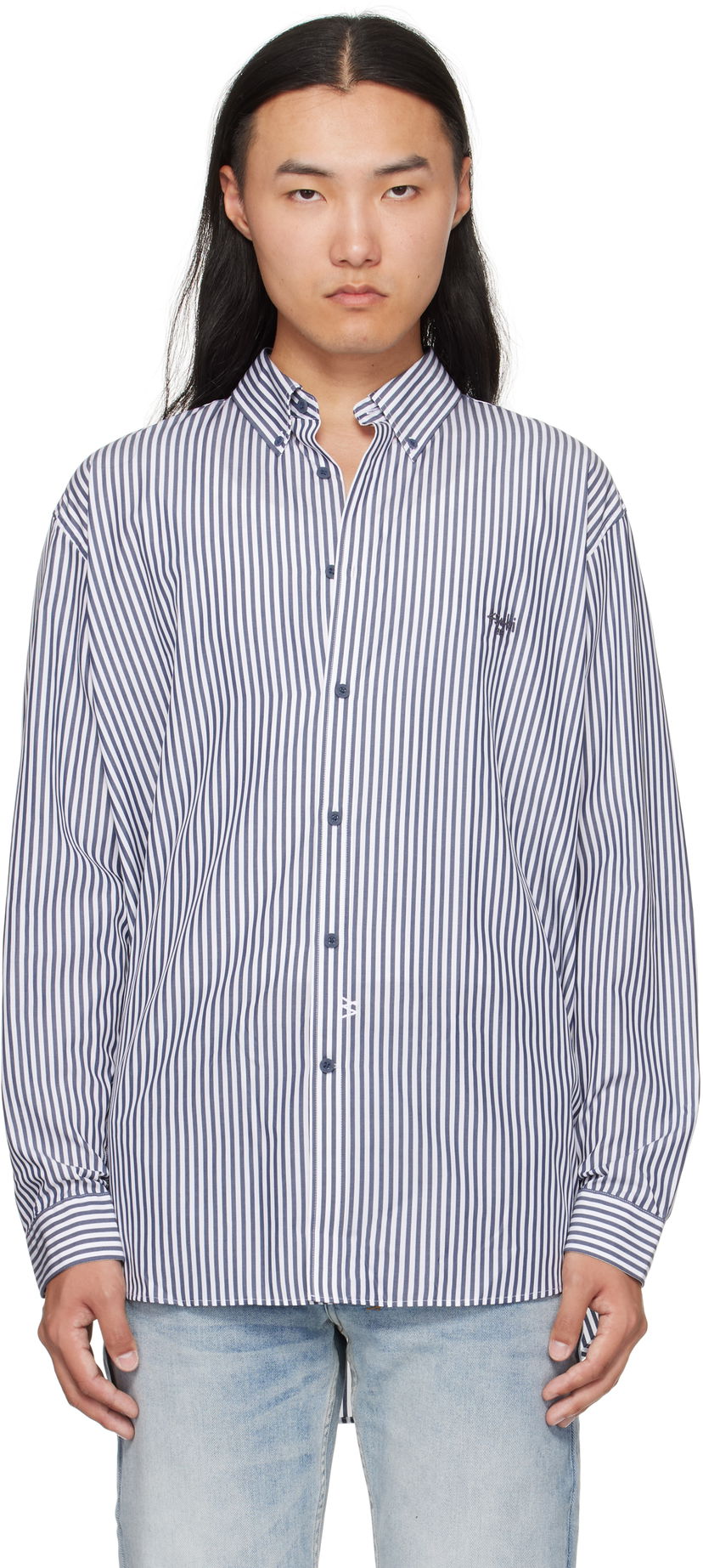 Skjorta Ksubi Ksubi KSignature Long Sleeve Shirt Blå | MFA25SH020