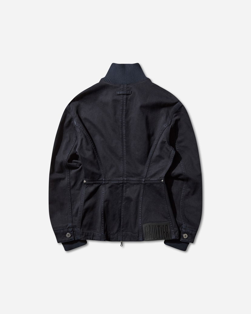 Jacka Jean Paul Gaultier Slit Denim Jacket Mörkblå | 2504WJA011W049 59