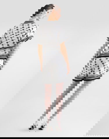 Skjorta Dolce & Gabbana Dolce & Gabbana DG All-Over Logo Print Silk Twill Shirt Vit | F5G67THI1Z6HA9CN, 2