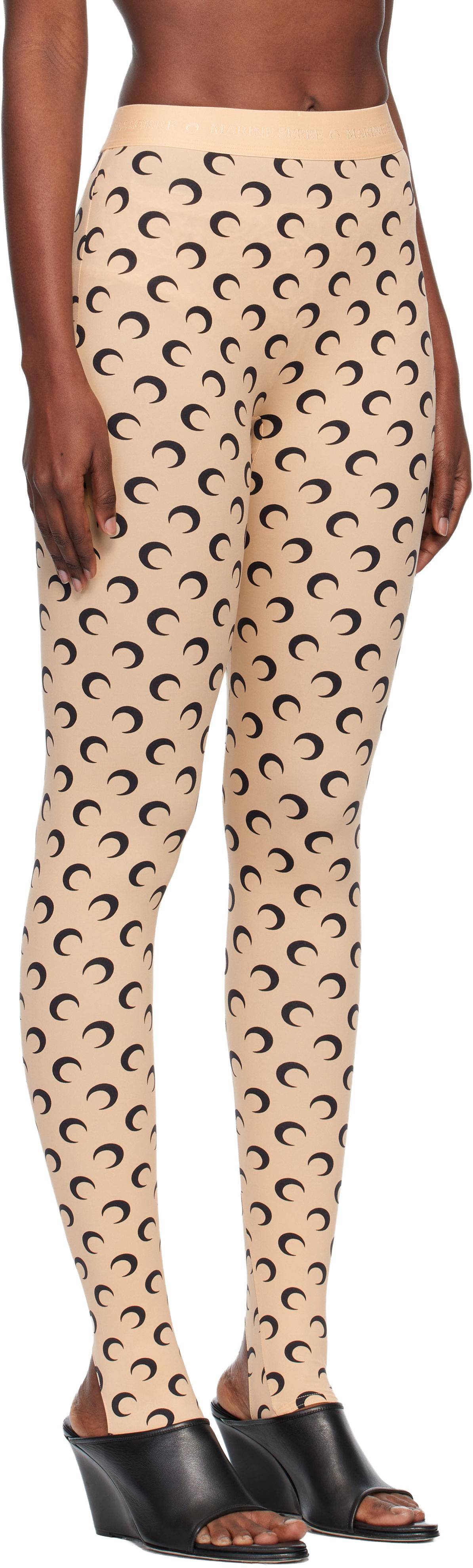 Damasker Marine Serre Stirrup Leggings with Moon Print Röd | WPA111A CJER0001, 1